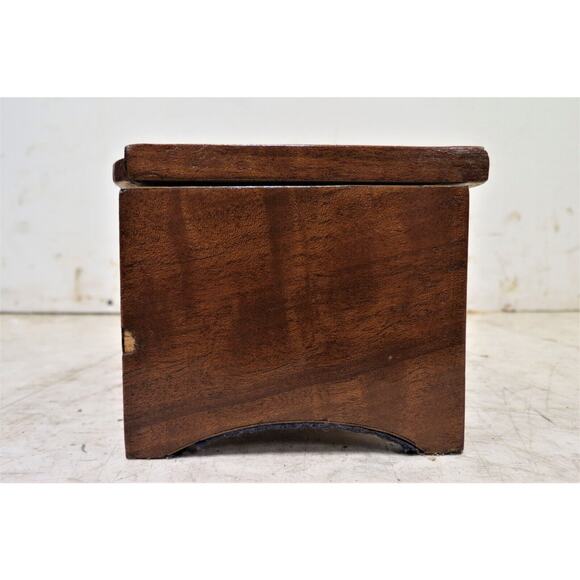 Vintage Jewelry Box Casket - English Mahogany Wood - Picture 7 of 8